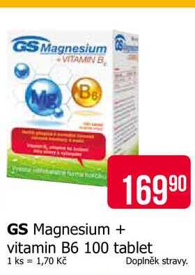 GS Magnesium + vitamin B6 100 tablet