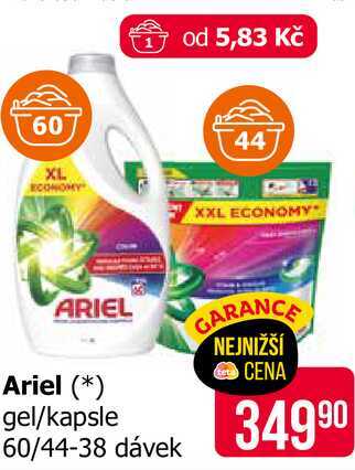 Ariel gel/kapsle 60/44-38 dávek