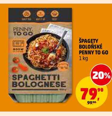 ŠPAGETY BOLOŇSKÉ PENNY TO GO, 1 kg