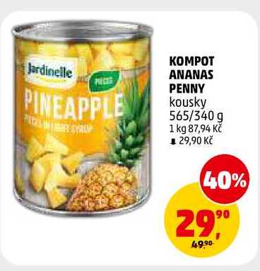 KOMPOT ANANAS PENNY, 565 g
