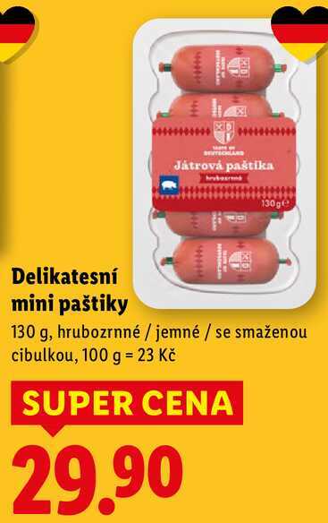 Delikatesní mini paštiky, 130 g
