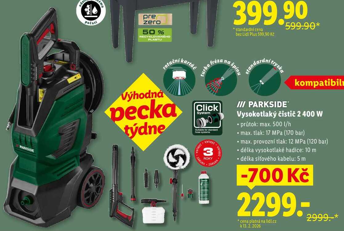 Vysokotlaký čistič 2400 W 