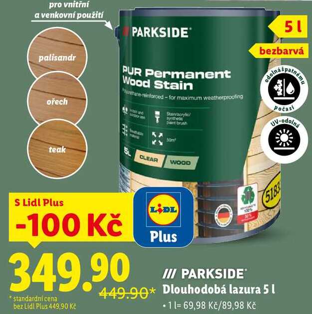 Dlouhodobá lazura 5 l