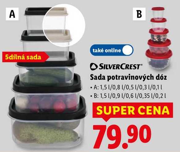 Sada potravinových dóz 