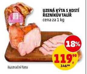 UZENÁ KÝTA S KOSTÍ ŘEZNÍKŮV TALÍŘ, 1 kg