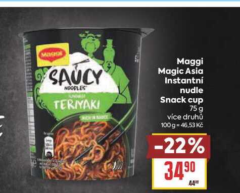 Maggi Magic Asia Instantní nudle Snack cup 75 g 