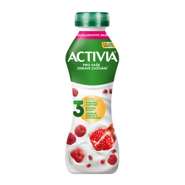 Activia Probiotický jogurtový nápoj malina a granátové jablko