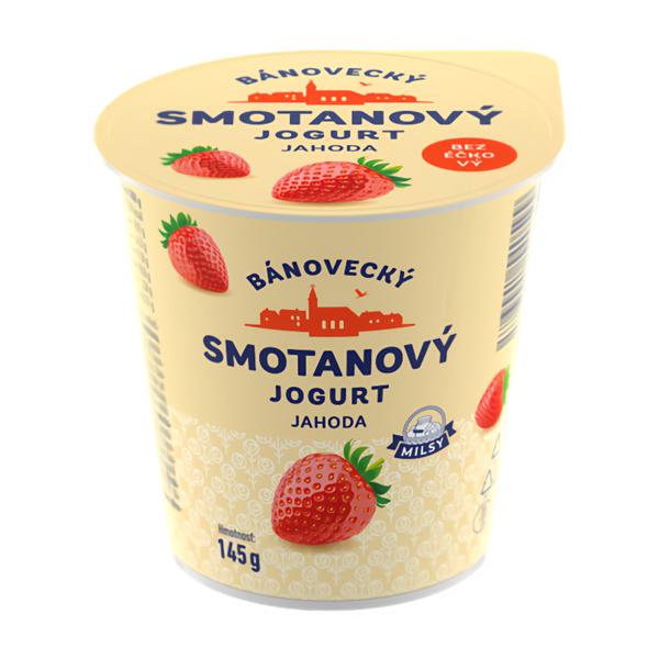 Milsy Bánovecký smetanový  jogurt jahoda