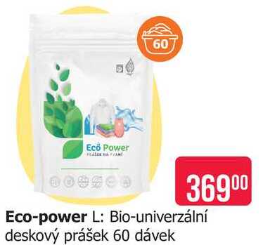 Eco-power L: Bio-univerzální deskový prášek 60 dávek 