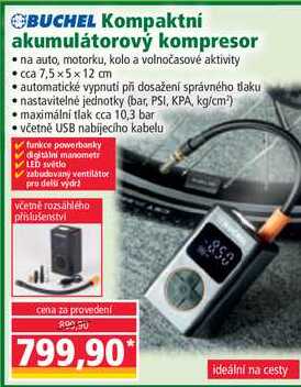 Kompaktní akumulátorový kompresor
