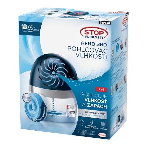 Ceresit Pohlcovač vlhkosti Aero 360° přístroj, modrý + tableta (450 g)
