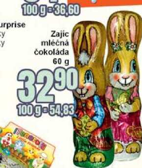 Zajíc mléčná čokoláda 60 g 
