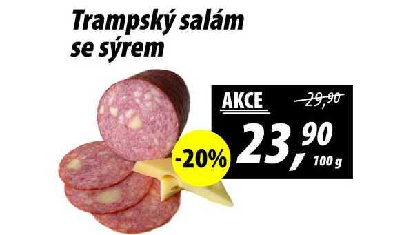 Trampský salám se sýrem, 100 g