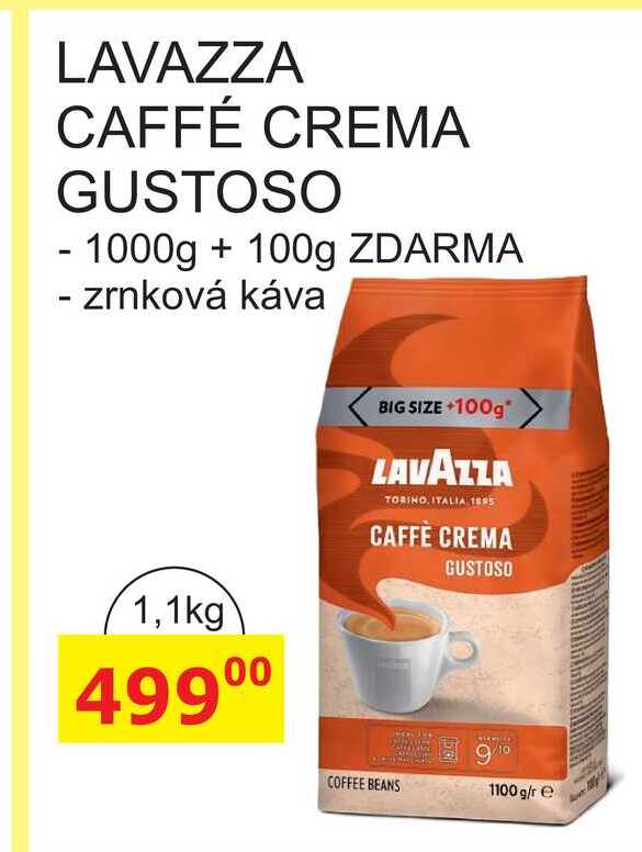 LAVAZZA CAFFÉ CREMA GUSTOSO 1000g + 100g