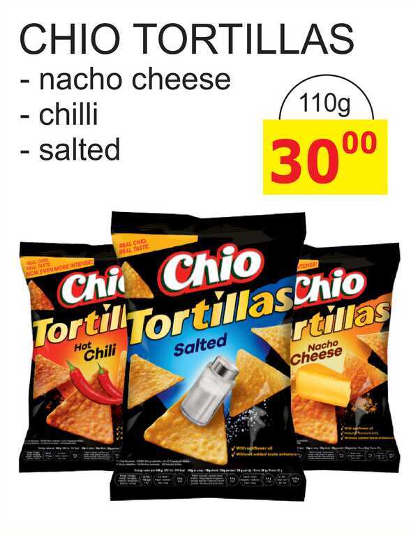 Chio Tortillas Kukuřičný snack 110g, vybrané druhy