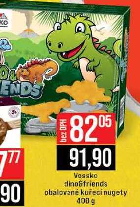 Vossko dino&friends obalované kuřecí nugety 400 g