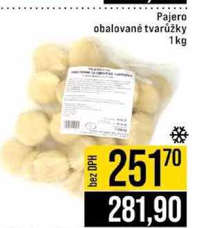 Pajero obalované tvarůžky 1kg