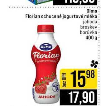 Olma Florian ochucené jogurtové mléko jahoda broskev borůvka 400 g