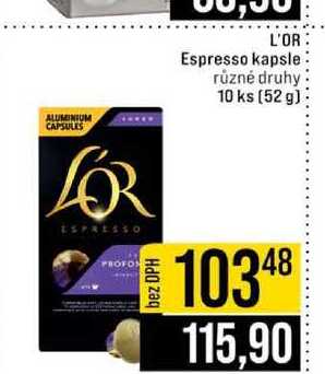 L'OR Espresso kapsle různé druhy 10 ks 52 g