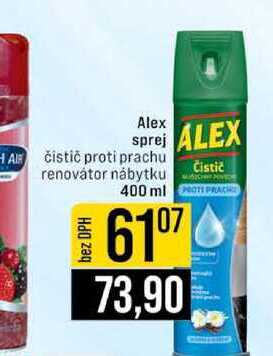 Alex sprej čistič proti prachu renovátor nábytku Čistič 400 ml 