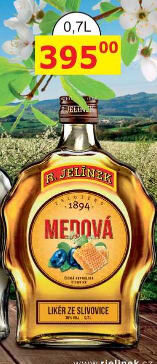 R. JELÍNEK Medová Slivovice Likér 0,7l 35%