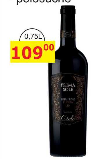 PRIMASOLE PRIMITIVO 0,75l