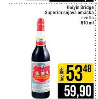 Haiyin Bridge Superior sójová omáčka světlá 610 ml 