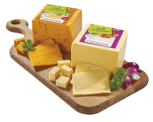 Cheddar ochucený 50 % t. v s., 1000 g