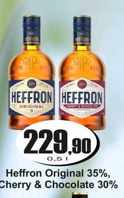 Heffron Original 35%, Cherry & Chocolate 30% 0,5 L