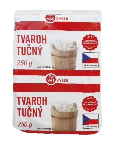 VÁŠ VÝBĚR Tvaroh tučný, 250 g
