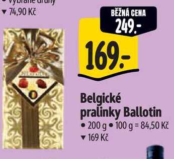 Belgické pralinky Ballotin 200 g