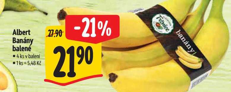 Albert Banány balené   4 ks 