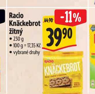 Racio Knäckebrot žitný  230 g 