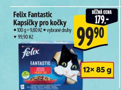 Felix Fantastic Kapsičky pro kočky 12 x 85 g