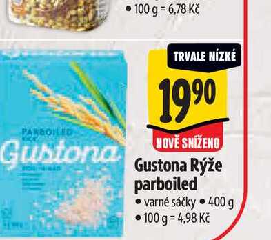  Gustona Rýže parboiled  varné sáčky 400 g  