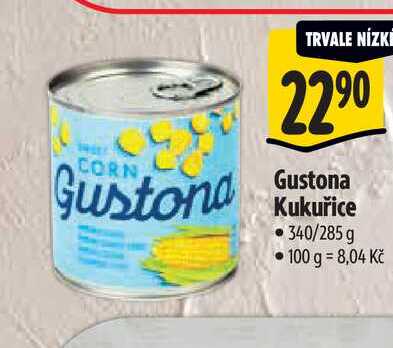  Gustona Kukuřice 340/285 g 