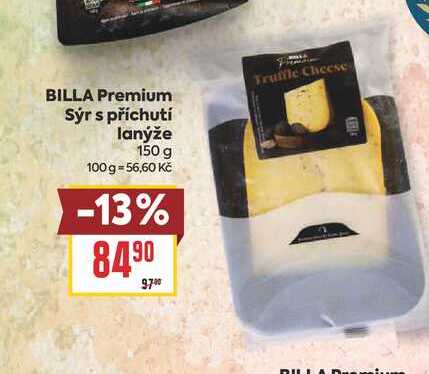 BILLA Premium Sýr s příchutí lanýže 150 g