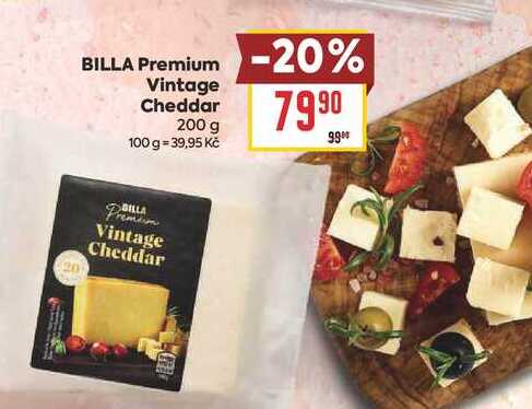 BILLA Premium Vintage Cheddar 200 g