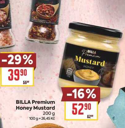 BILLA Premium Honey Mustard 200 g