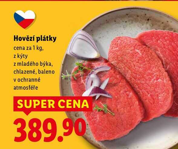 Hovězí plátky, cena za 1 kg