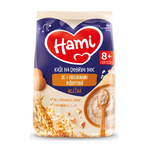 Hami Mléčná kaše na dobrou noc se 7 obilninami Piškotová
