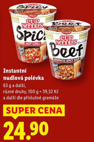 Instantní nudlová polévka, 63 g a další