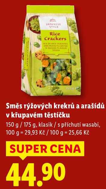 Směs rýžových krekrů a arašídů v křupavém těstíčku, 150 g/175 g