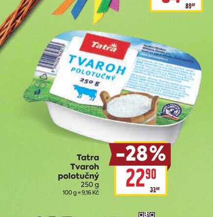 Tatra Tvaroh polotučný 250 g