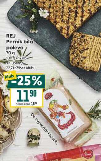 REJ Perník bílá poleva 70 g