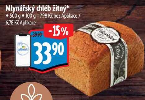 Mlynářský chléb žitný, 500 g 