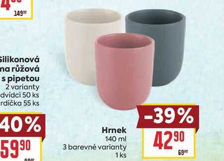 Hrnek 140 ml 3 barevné varianty 1 ks 