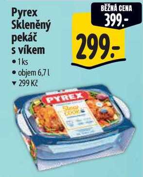 Pyrex Skleněný pekáč s víkem