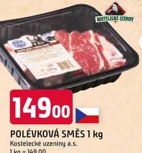 KOSTELECKE UZENINY POLÉVKOVÁ SMĚS 1 kg 