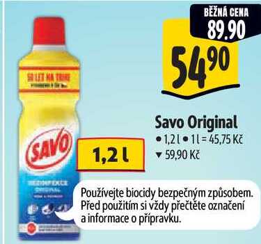Savo Original, 1,2 l